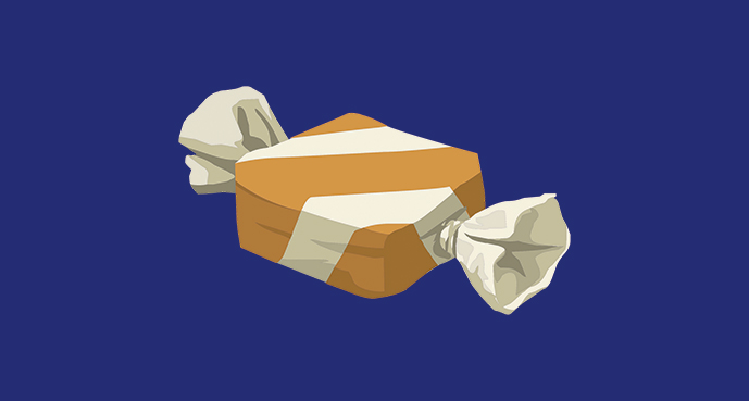 Illustration av en godis