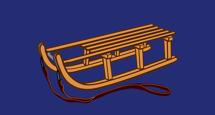 Illustration av en släde