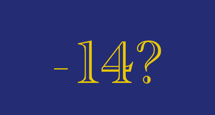 Siffran minus fjorton