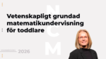 Seminarium 29 Oktober – Matematikundervisning för toddlare